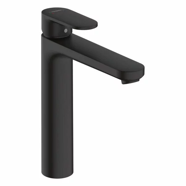 Baterii sanitare - Baterie lavoar inalta Hansgrohe Vernis Blend 190 negru mat cu ventil Pop-Up
