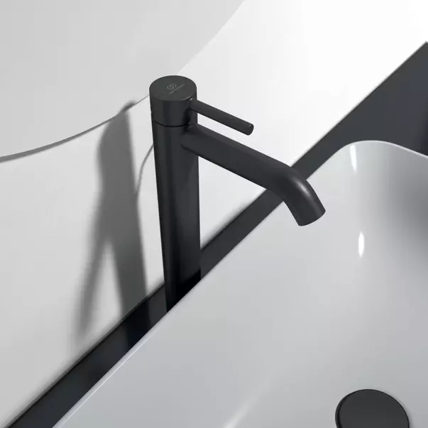 Baterie lavoar inalta Ideal Standard Ceraline cu ventil metalic Pop-Up negru mat [5]