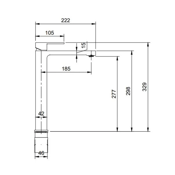 Baterie lavoar inalta Villeroy&Boch Architectura monocomanda crom lucios cu ventil Push-Open [9]