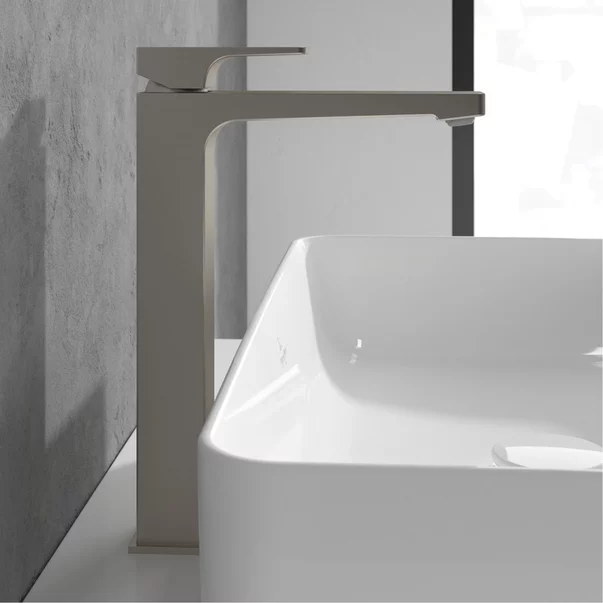 Baterie lavoar inalta Villeroy&Boch Architectura Square nichel periat cu ventil Push-Open [3]