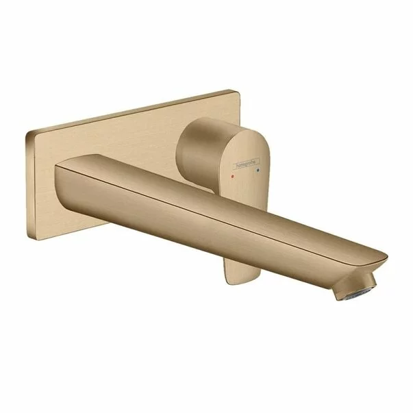 Baterii chiuveta baie - Baterie lavoar incastrata Hansgrohe Talis E pipa 22.5 cm bronz periat
