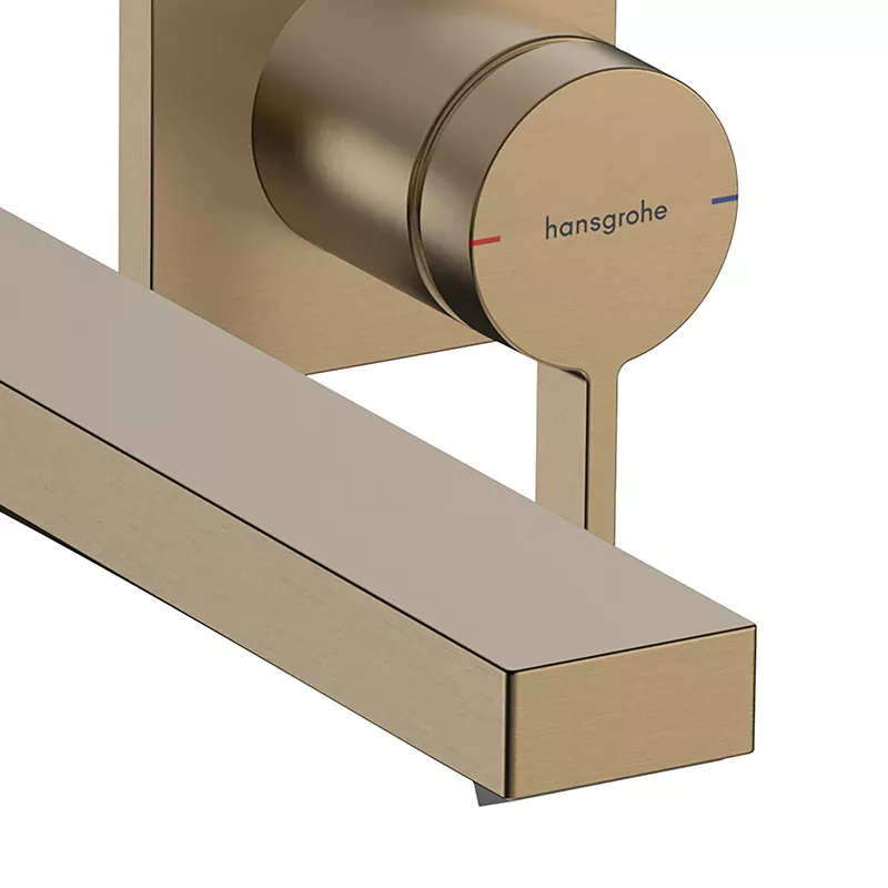 Baterie lavoar incastrata Hansgrohe Tecturis E bronz periat fara corp ingropat [1]