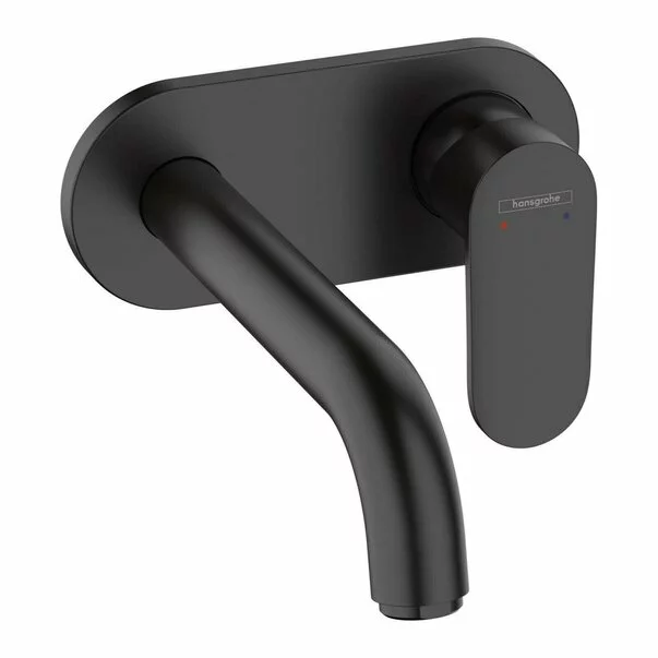 Baterii sanitare - Baterie lavoar incastrata Hansgrohe Vernis Blend 20.7 cm negru mat fara corp ingropat