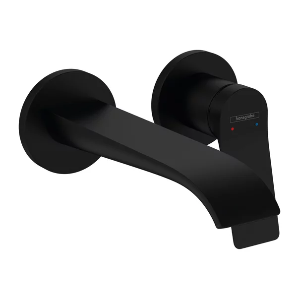 Baterii chiuveta baie - Baterie lavoar incastrata Hansgrohe Vivenis cu pipa 19.2 cm negru mat fara corp ingropat