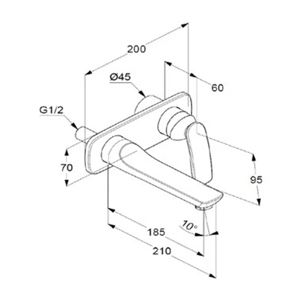 Baterie lavoar incastrata Kludi Balance negru mat [1]
