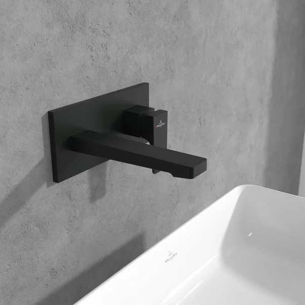 Baterie lavoar incastrata Villeroy&Boch Architectura Square negru mat fara corp ingropat [1]