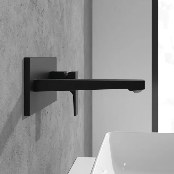 Baterie lavoar incastrata Villeroy&Boch Architectura Square negru mat fara corp ingropat [3]