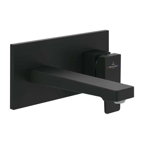 Baterii sanitare - Baterie lavoar incastrata Villeroy&Boch Architectura Square negru mat fara corp ingropat