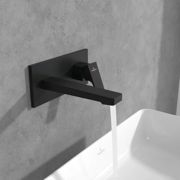 Baterie lavoar incastrata Villeroy&Boch Architectura Square negru mat fara corp ingropat [2]