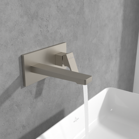 Baterie lavoar incastrata Villeroy&Boch Architectura Square nichel periat fara corp ingropat [1]
