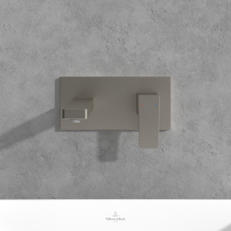 Baterie lavoar incastrata Villeroy&Boch Architectura Square nichel periat fara corp ingropat [4]