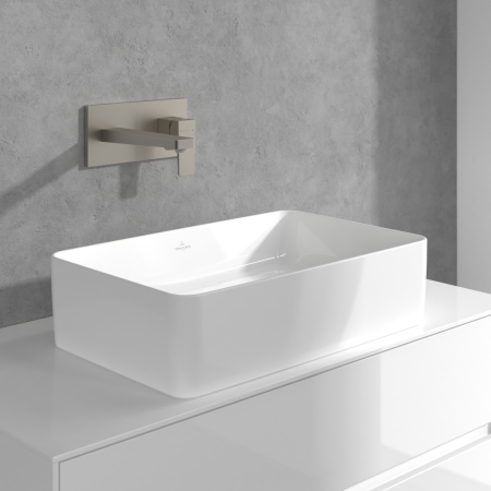 Baterie lavoar incastrata Villeroy&Boch Architectura Square nichel periat fara corp ingropat [6]