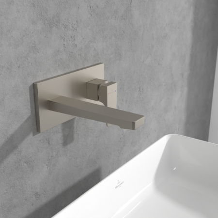 Baterie lavoar incastrata Villeroy&Boch Architectura Square nichel periat fara corp ingropat [0]