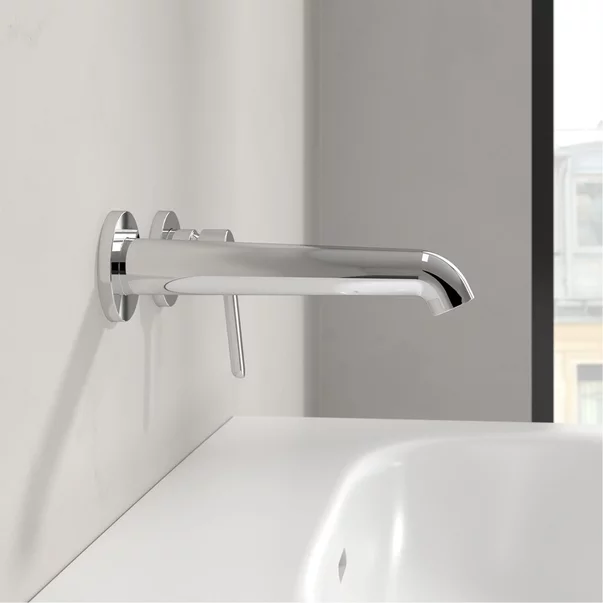 Baterie lavoar incastrata Villeroy&Boch Skyla crom lucios pipa 20 cm fara corp ingropat [3]