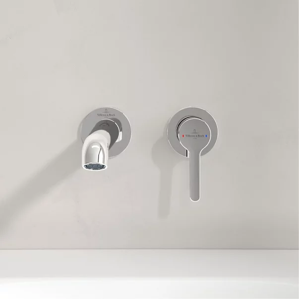 Baterie lavoar incastrata Villeroy&Boch Skyla crom lucios pipa 20 cm fara corp ingropat [4]