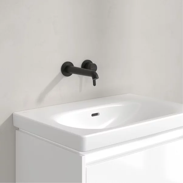 Baterie lavoar incastrata Villeroy&Boch Skyla negru mat pipa 20 cm fara corp ingropat [8]