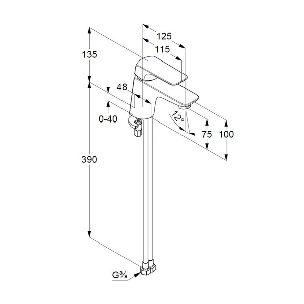 Baterie lavoar Kludi Ameo crom [1]