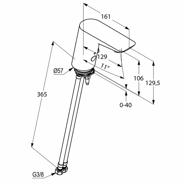 Baterie lavoar Kludi Ameo senzor alimentare cu acumulator [1]