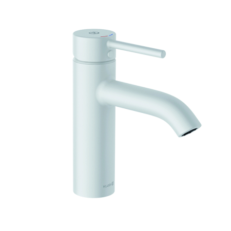 Baterii sanitare - Baterie lavoar, Kludi, Bozz 100, cu ventil push-open, alb mat