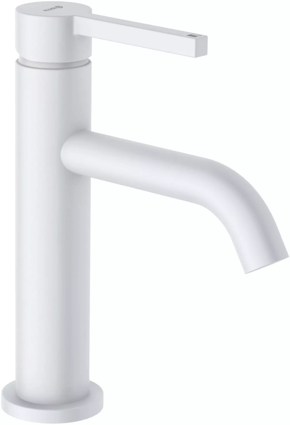 Baterii sanitare - Baterie lavoar Kludi Nova Fonte, M, 195 mm, ventil, mat, alb, 202885315