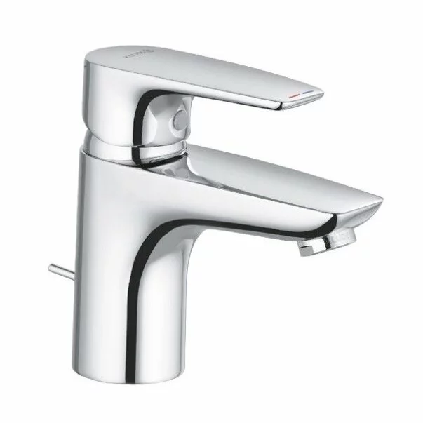 Baterii chiuveta baie - Baterie lavoar Kludi Pure&Solid 75 cu ventil metalic pop-up