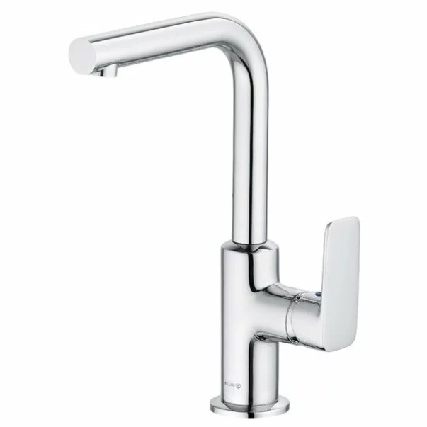 Baterii chiuveta baie - Baterie lavoar Kludi Pure&Style cu levier lateral si ventil metalic pop-up