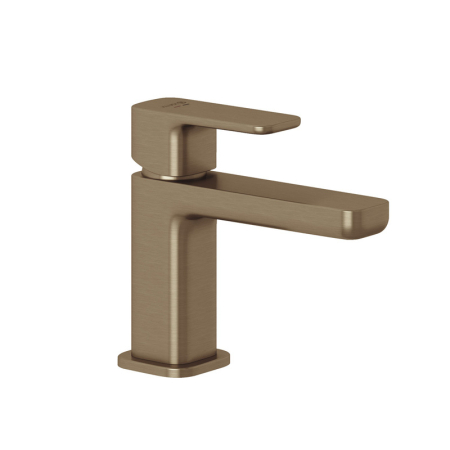 Baterii chiuveta baie - Baterie lavoar Kludi, Renon 85, cu ventil click-clack, brushed bronz