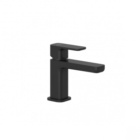 Baterii sanitare - Baterie lavoar Kludi, Renon 85, cu ventil click-clack, negru mat