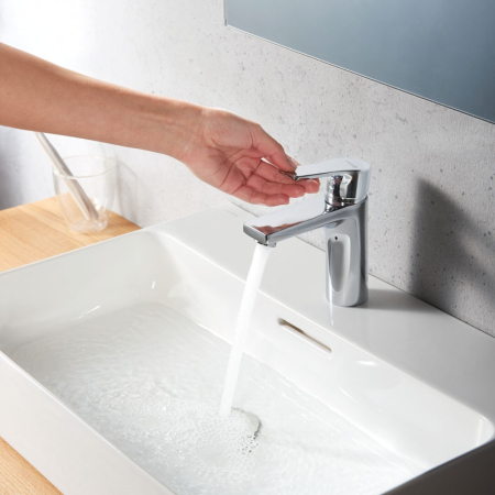 Baterie lavoar, Kludi, Zenta SL 100, cu ventil Push-Open, crom [3]