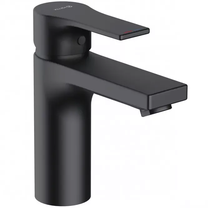 Baterii sanitare - Baterie lavoar Kludi Zenta SL, M, 155 mm, ventil, mat, negru, 482983965