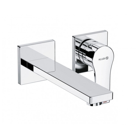 Baterii sanitare - Baterie lavoar, Kludi, Zenta SL, montaj pe perete, pipa 180 mm, crom