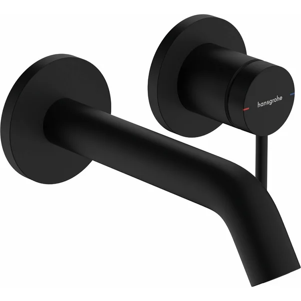 Baterii chiuveta baie - Baterie lavoar negru mat Hansgrohe Tecturis S fara corp ingropat