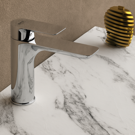 Baterie lavoar Remer Rubinetterie Infinity I11, monocomanda, cartus ceramic, aerator, aspect minimalist, alama sanitara [1]