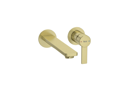 Baie - Baterie lavoar Roca A5A355FVA0, 5 l/min, 0.5 bar, 35 mm, 60 mm, 201 mm, 2 orificii instalare, monocomanda, Auriu