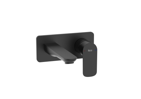 Baie - Baterie lavoar Roca A5A356ENB0, 5 l/min, 0.5 bar, 35 mm, 80 mm, 198 mm, 2 orificii instalare, monocomanda, Negru