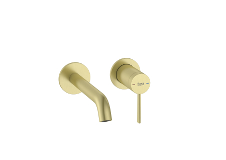 Baie - Baterie lavoar Roca A5A359EVA0, 5 l/min, 0.5 bar, 35 mm, 60 mm, 175 mm, 2 orificii instalare, monocomanda, Auriu