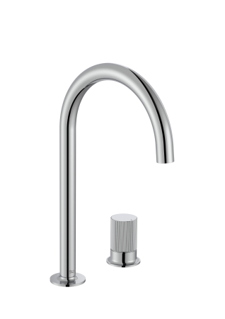 Baie - Baterie lavoar Roca A5A3D3FC00, NU, tip comanda monocomanda, marime l, numar orificii instalare 2, crom