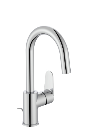Baie - Baterie lavoar Roca A5A404FC00, 28 mm, 5 l/min, 0.5 bar, 35 mm, 300 mm, 143 mm, 355 mm, 1 orificii instalare, Crom
