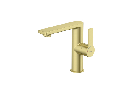 Baie - Baterie lavoar Roca A5A405FVA0, 28 mm, 5 l/min, 0.5 bar, 35 mm, 165 mm, 135 mm, 400 mm, 1 orificii instalare, Auriu