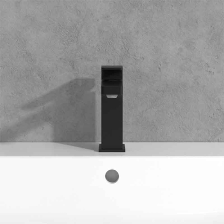 Baterie lavoar Villeroy & Boch, Architectura Square, fără ventil, negru mat [3]