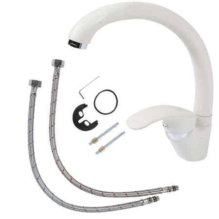 Baterie monocomanda pipa mobila 210mm alb [1]