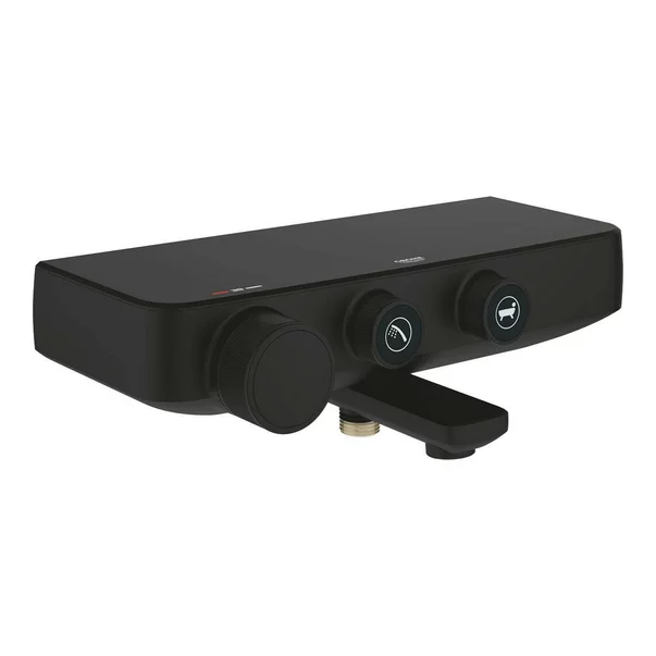 Baterii cada si dus - Baterie termostatata cada negru mat Grohe Grohtherm SmartControl