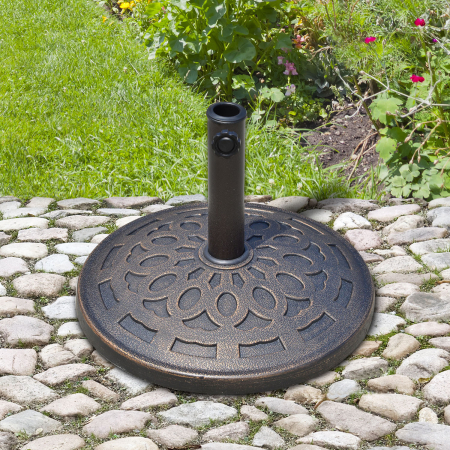  Baza pentru umbrela 12kg din rasina Φ48.5x34cm pentru stalpi 38-48mm bronz [1]