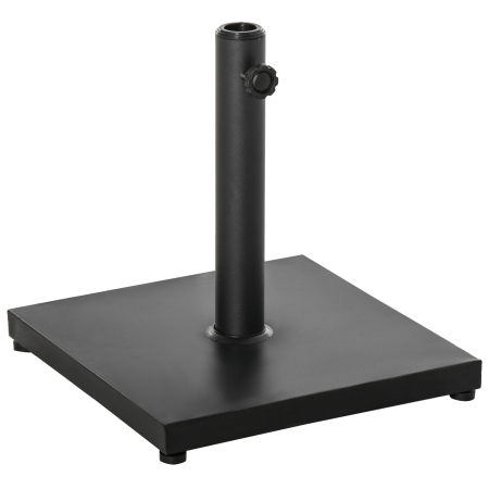 Prelate, pavilioane, umbrele terasa -  Baza pentru Umbrela 13kg din Beton cu Finisaj Lucios, 40x40x43cm, Negru
