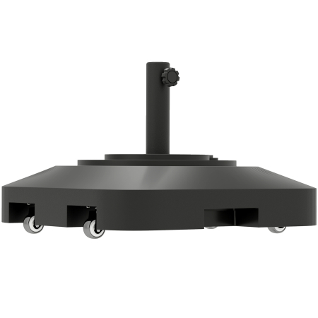 Gradina & balcon -  Baza pentru umbrela cu roti, umplibila cu apa sau nisip, din HDPE, 48x48x32.5 cm, negru