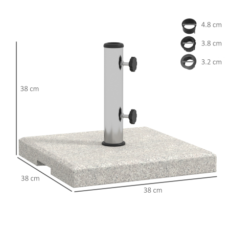  Baza pentru umbrela de gradina de 25 kg, gri [2]