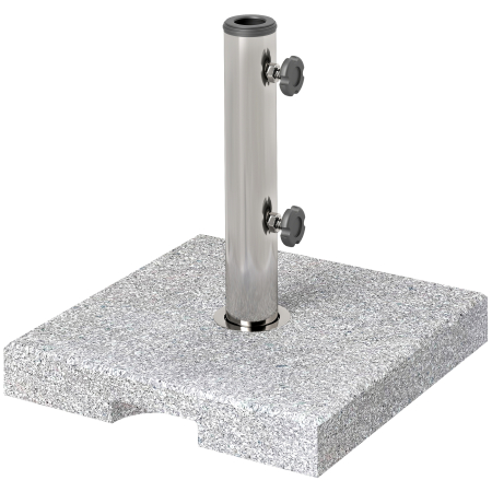 Prelate, pavilioane, umbrele terasa -  Baza pentru Umbrela din Granit 21 kg, Baza Patrata pentru Umbrele de Exterior cu Manere si 2 Butoane Reglabile, Ideala pentru Gradina, Patio, Marginea Piscinei, Gri