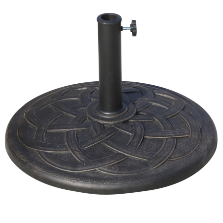 Prelate, pavilioane, umbrele terasa -  Baza pentru Umbrela din Rasina 19 kg cu Decoratiuni si Cuplaj, Rezistenta la Rugina, Φ54.5cm, Bronz