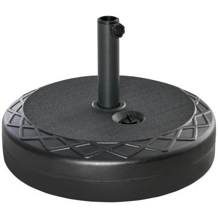 Prelate, pavilioane, umbrele terasa -  Baza pentru umbrela rotunda Φ55cm din plastic de 30kg pentru stalpi de 38-48mm negru