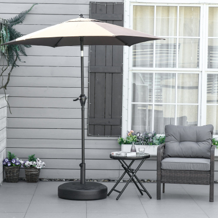  Baza pentru umbrela rotunda Φ55cm din plastic de 30kg pentru stalpi de 38-48mm negru [1]
